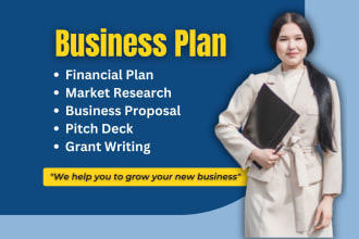 craft investor ready business plan proposal for startups, grants, fundraising
