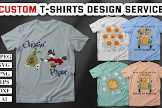 do custom graphic text t shirt design for your pod business