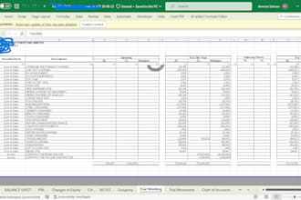 create custom excel spreadsheet, finance and accounting work