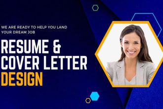 make a professional modern resume design or CV template in 4 hours