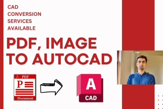 draw professional 2d floor plans in autocad and convert pdf, jpg to dwg and rvt