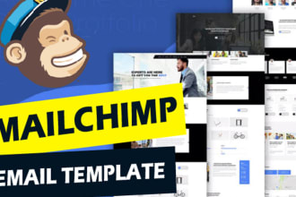 design and setup mailchimp email template and newsletter
