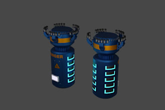 create low or high poly 3d models for games
