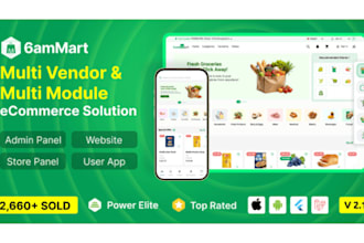 and customize 6ammart multi vendor  multi module ecommerce