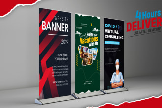 design trade show booth banner rollup, pop up