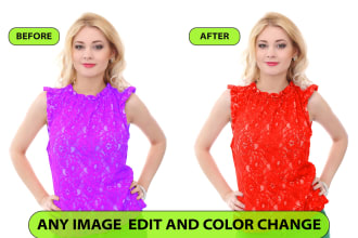 change the color of anything in photoshop 12 hours delivery