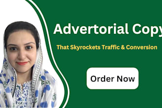 do advertorial, SEO blog copywriting as your content writer