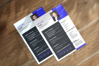 do professional resume design, modern CV design, update resume with cover letter
