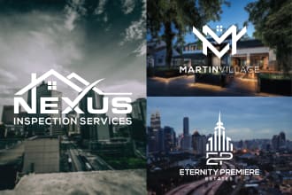 design a flat minimalist real estate realtor business logo