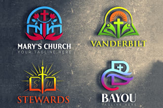 do beautiful modern church christian religious ministry logo