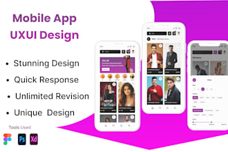 design a unique and stunning uxui for app in figma