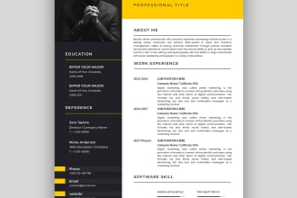 write, and update professional ats resume, design and sales CV