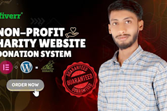 create a professional charity, nonprofit, 501c3 or fundraising website