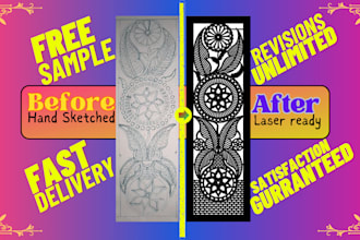 create 2d ai, dxf, eps, svg and more files for laser cutting