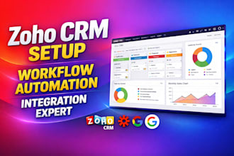 setup zoho CRM with workflow automation and integration