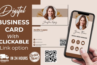 design digital business card or physical card