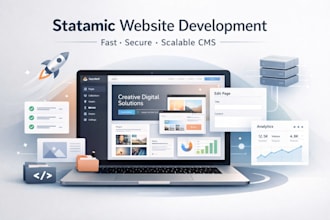 develop a custom statamic website with a powerful and flexible cms
