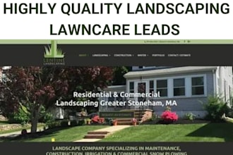 design landscaping landing page lawncare leads garden pest control sales funnel