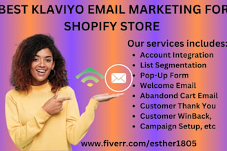 klaviyo expert, klaviyo email marketing, klaviyo setup, for shopify marketing