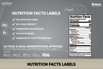 create fda compliant nutrition facts label for your product