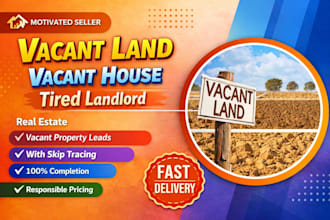 provide verified vacant property, land and motivated seller leads for investors