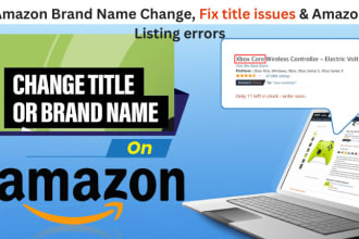 change amazon brand name fix brand name errors  title issues, and listing errors