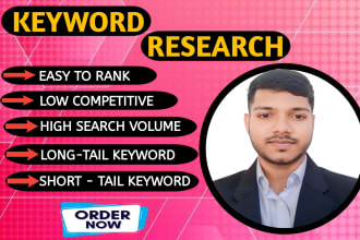do keyword research long tail and competitor analysis