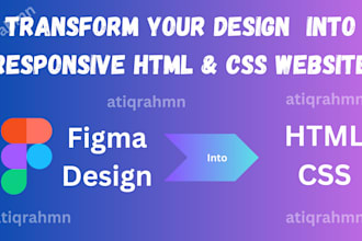 professional figma to HTML conversion with mobile responsive