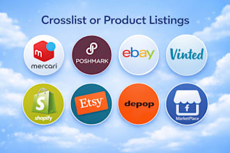 list and crosslist products on poshmark, mercari, ebay, depop, vinted and more