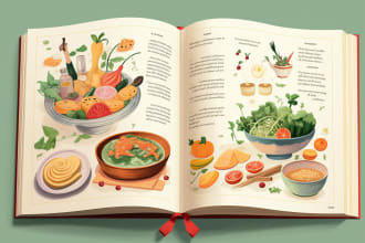 design cookbook cover, kindle cover