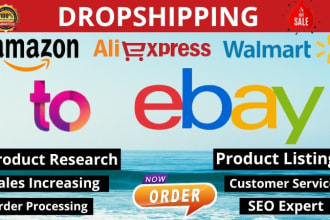 be your VA for amazon walmart and  ebay dropshipping