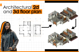 convert 2d architectural plan to 3d architectural model