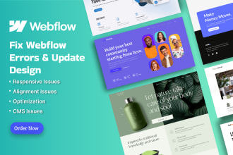fix webflow issues, edit, bug fix, design update