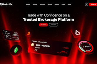 make a crypto landing page design or landing page UI design