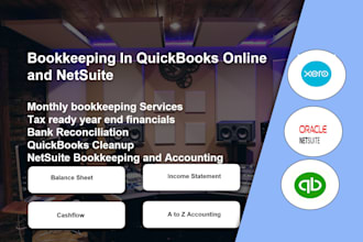 do bookkeeping in quickbooks online and netsuite