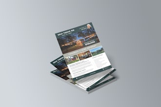 design professional real estate flyer, brochure and banner