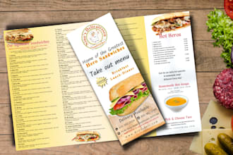 do restaurant menu design, food menu, drinks menu