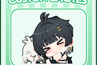 create cute custom chibi emotes for twitch, youtube, discord