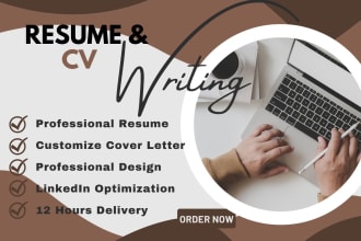 deliver 12 hours professional creative resume maker and tech CV writing service