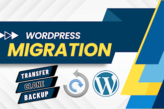do migration, transfer, backup, clone the wordpress website