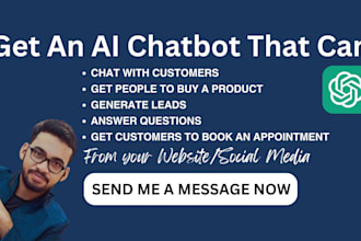 create ai chatbot for any website, social media using chatgpt, openai, manychat