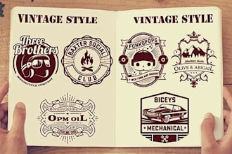 design a retro vintage logo