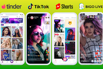 build tiktok clone app, short video app, reels app with pk battle