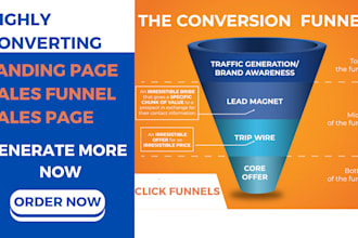 create a landing page, sales funnel and sales page with click funnel