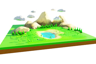 create simple animations 3d models and environments