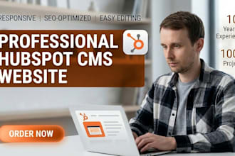 develop editable hubspot cms website or landing page