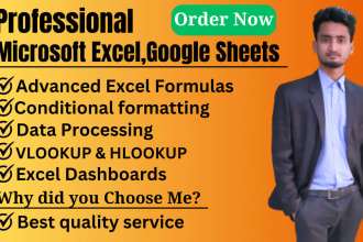 create and fix any excel formula, google sheets, excel automation