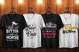 do amazing custom graphic t shirt and hoodie design within 24 hours