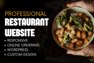 develop a website for your restaurant on wordpress