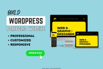 build wordpress portfolio website, personal business website or blog